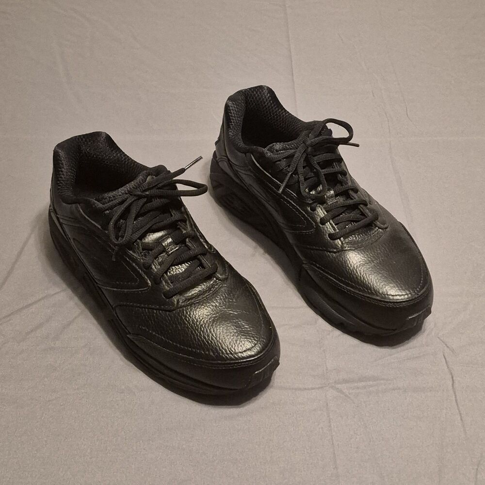 Brooks Addiction Walker Men Size 9 Wide Black Leather Shoes Sneakers 1100392E001 - Picture 3 of 6